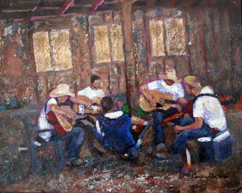 Wyoming Hay Season - Mixed Media - 8x10