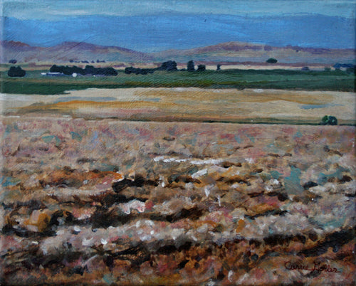 Prints available, original ***SOLD*** Wyoming Wheat - Mixed Media  8x10