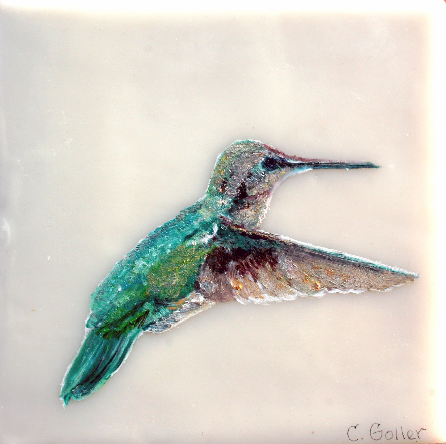 ***SOLD***Max - Encaustic/Mixed Media - 5x5