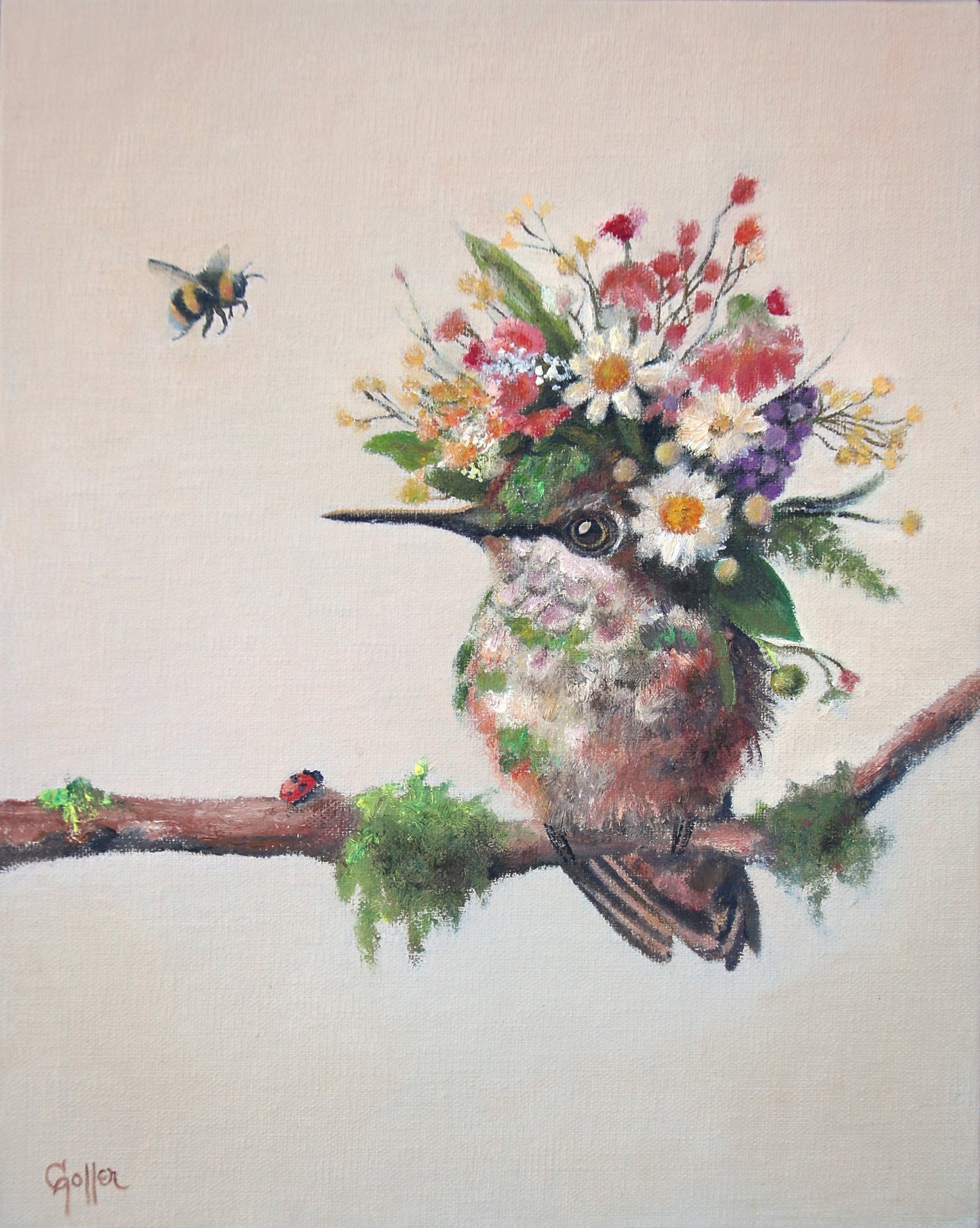 CARRIE GOLLER - Yvette (Floriferous Series), Print, Original size 8x10 (Oil)