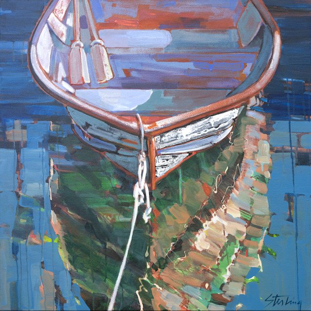 Prints available, original***SOLD***- SYDNI STERLING - Rusty,Original acrylic on canvas, 18x18