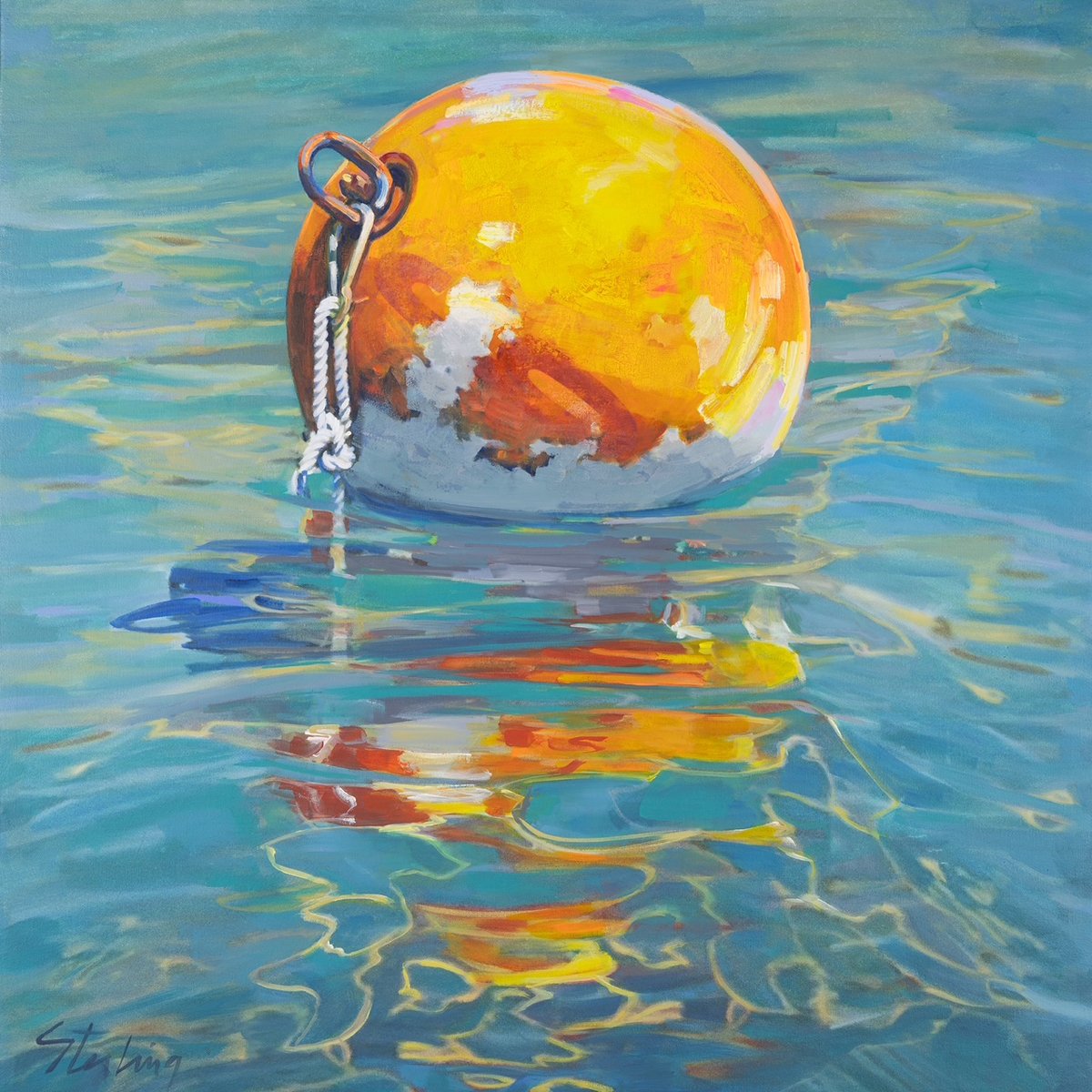 SYDNI STERLING - Buoy #6, acrylic on canvas, 33x33