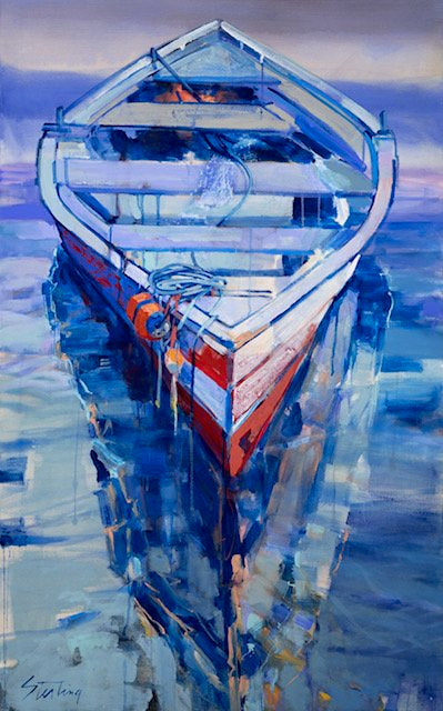 Prints available, original ***SOLD*** SYDNI STERLING - Buoys in the Boat, original acrylic 48x30