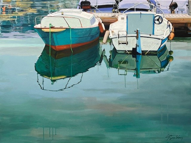 SYDNI STERLING - Morning Calm, enhanced giclee on canvas with acrylic, 18”Wx24”H