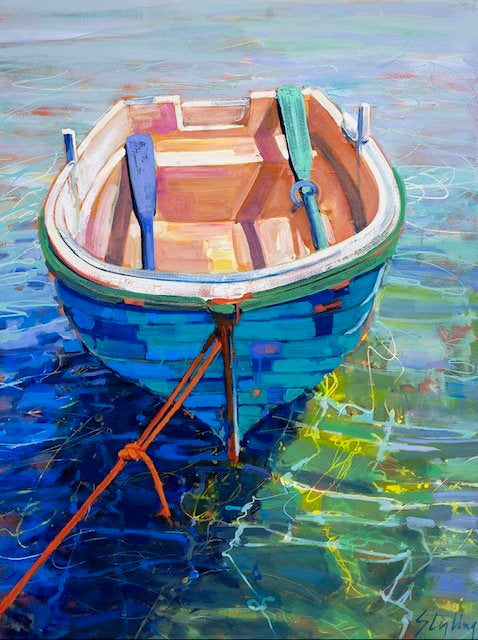 ***Prints available, original SOLD*** SYDNI STERLING - THE RED KNOT Original acrylic on canvas, 16”Wx20”H,