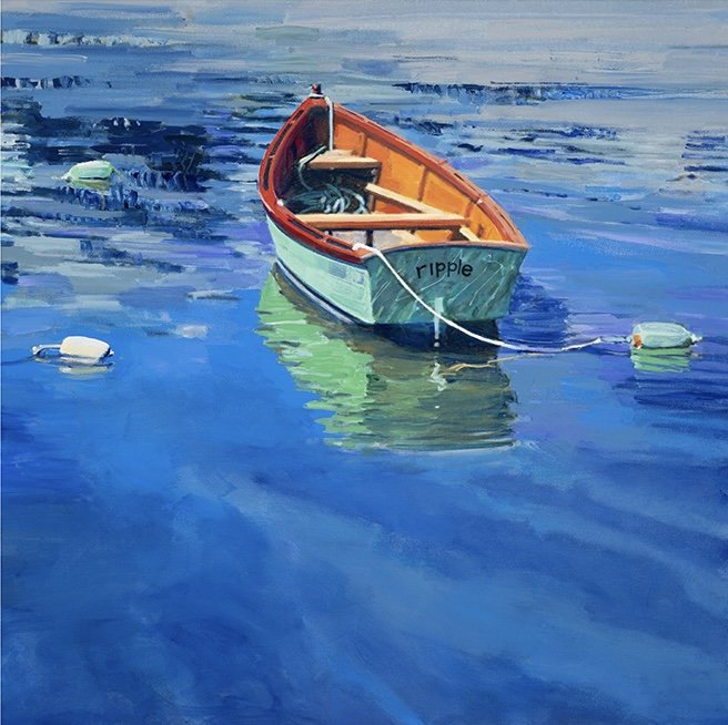 Prints available, original***SOLD*** SYDNI STERLING - RIPPLE #3, Original acrylic on canvas, 24x24