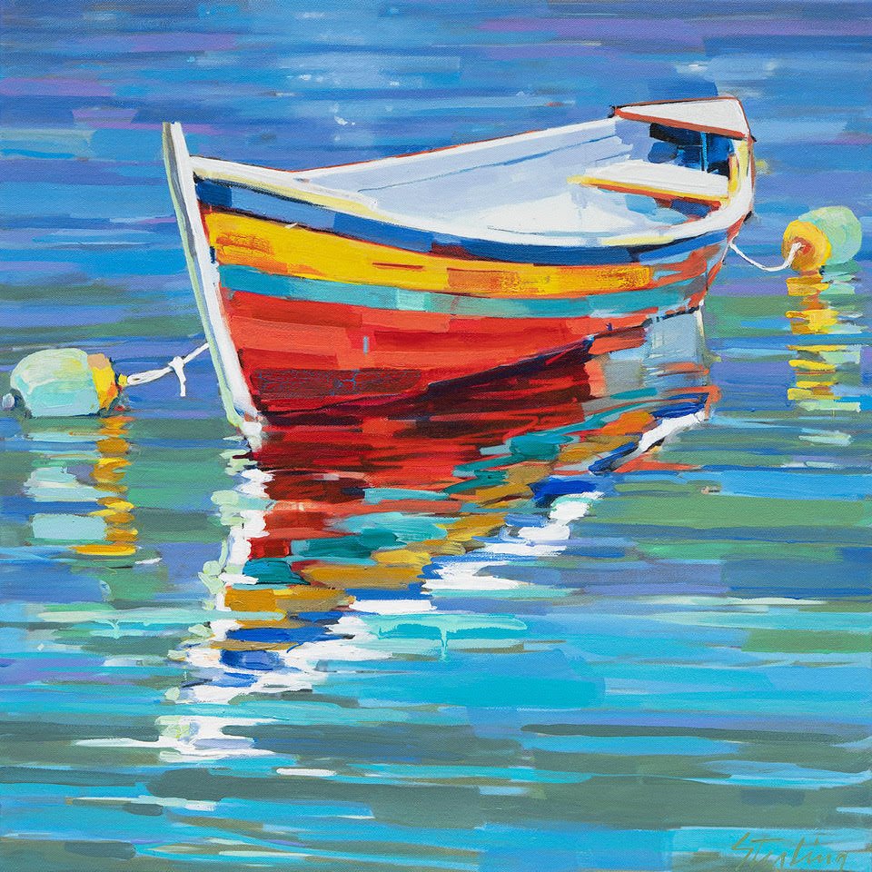 Prints available, original***SOLD*** SYDNI - SAFE HARBOR, Original acrylic on canvas, 24”Wx24”H