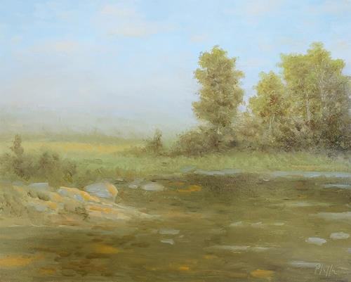 ***SOLD***TIM PFEIFFER - Summer Day, oil on archival wood panel 8x10 (framed)
