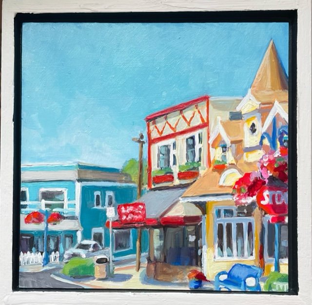 **SOLD** JILL ZACOT - Poulsbo Noonish, 6x6 oil (framed)