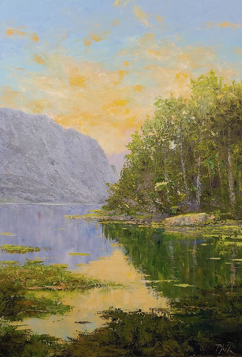 TIM PFEIFFER - Reflections, oil on 1 1/2" deep gallery wrap canvas , 30x20