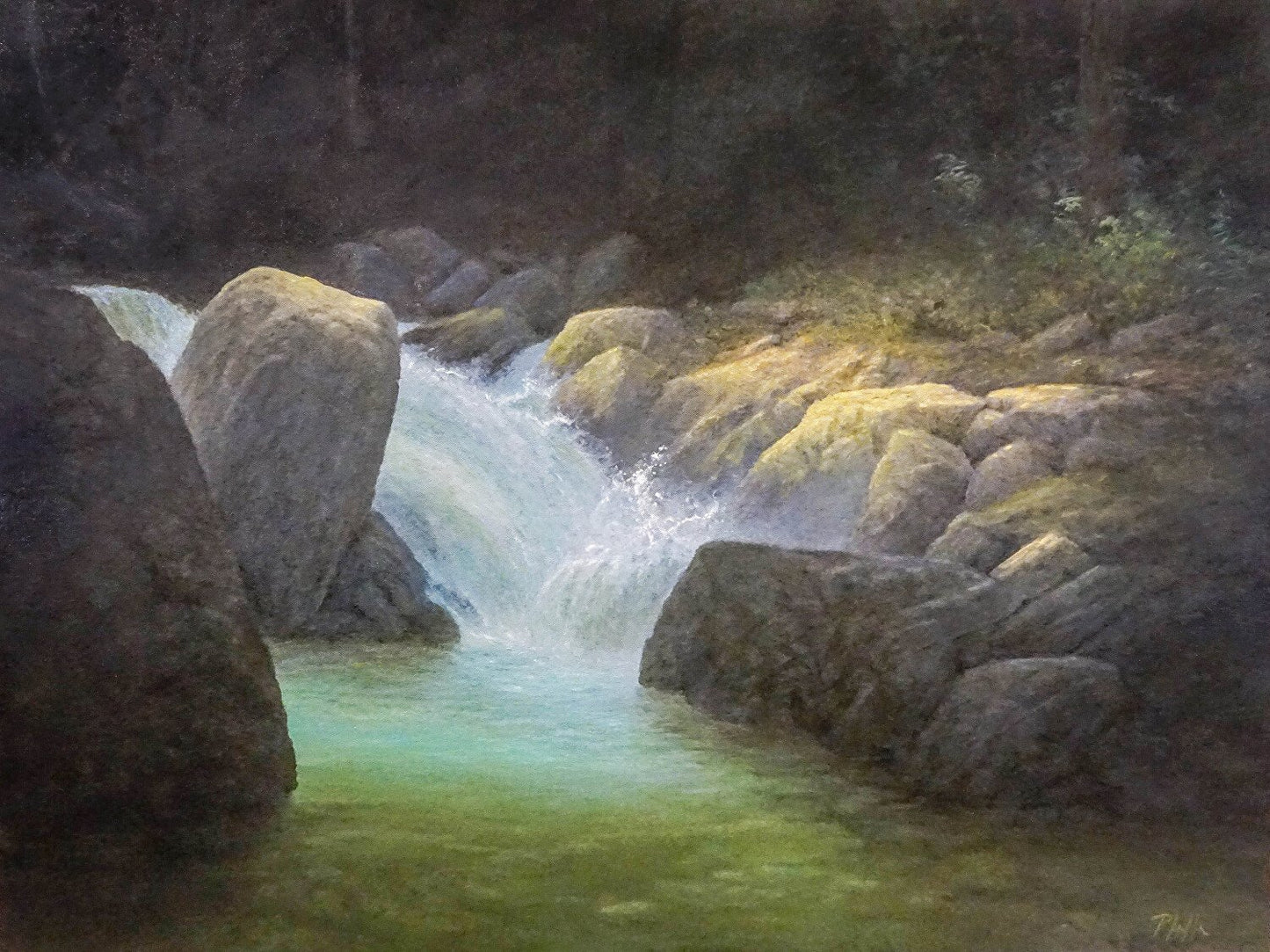 ***SOLD*** TIM PFEIFFER - Salmon Cascades, oil 30x40