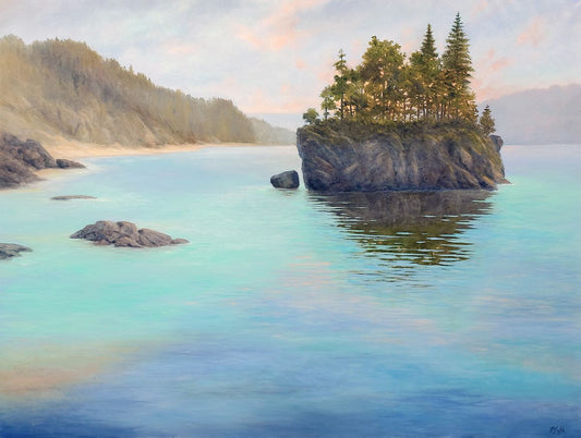 TIM PFEIFFER - Ship Rock, oil on gallery wrapped canvas, 30x40 (framed)
