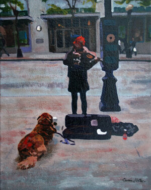 CARRIE GOLLER  PRINTS - IMPRESSIONIST - ELENA   original mixed media, 8x10