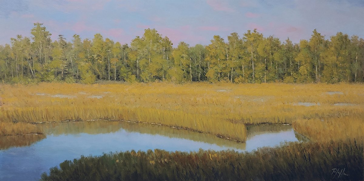 TIM PFEIFFER - Marsh, oil, 12x24 (framed)