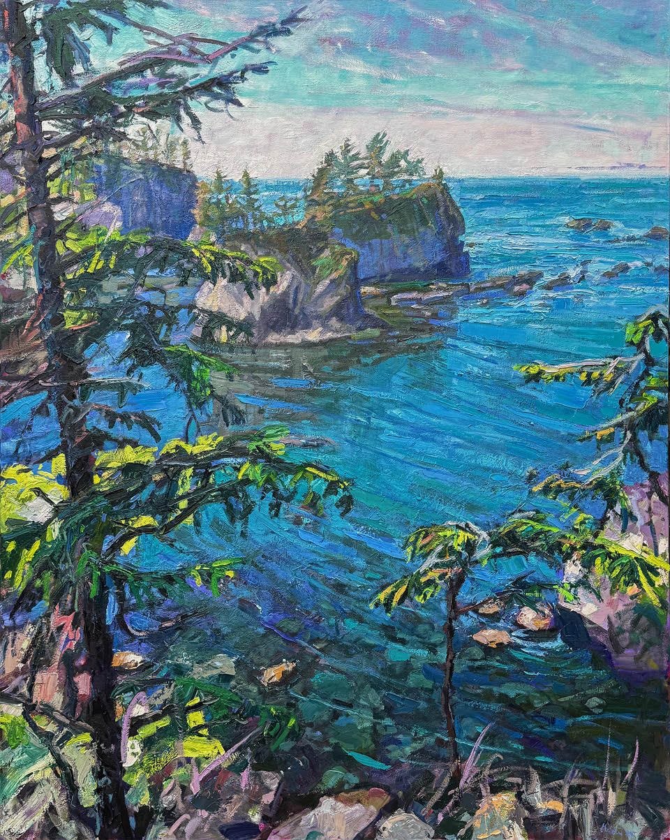 BRIAN MAHIEU - Cape Flattery - Spring Afternoon, Oil on Canvas, 60 X 48 X 1.5 inches