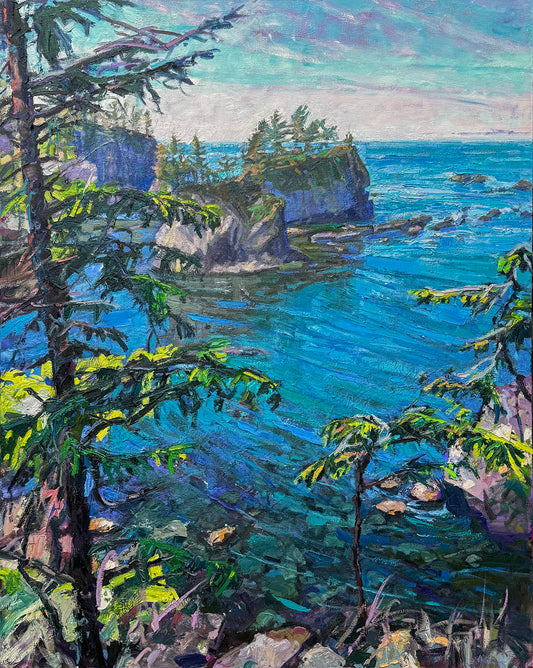 BRIAN MAHIEU - Cape Flattery - Spring Afternoon, Oil on Canvas, 60 X 48 X 1.5 inches
