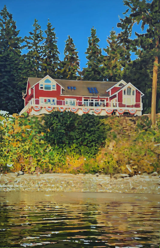 ***SOLD*** Carrie Goller - Red House, Oil 60x40