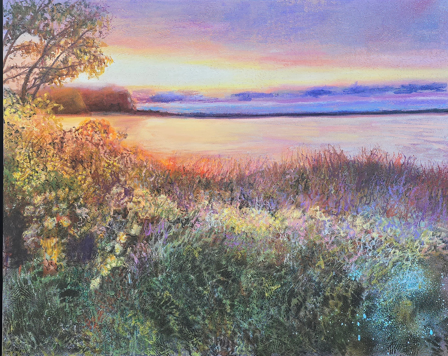 Jody Yashenko - Eventide,  Mixed media on gallery wrapped canvas, 24x30 (framed)