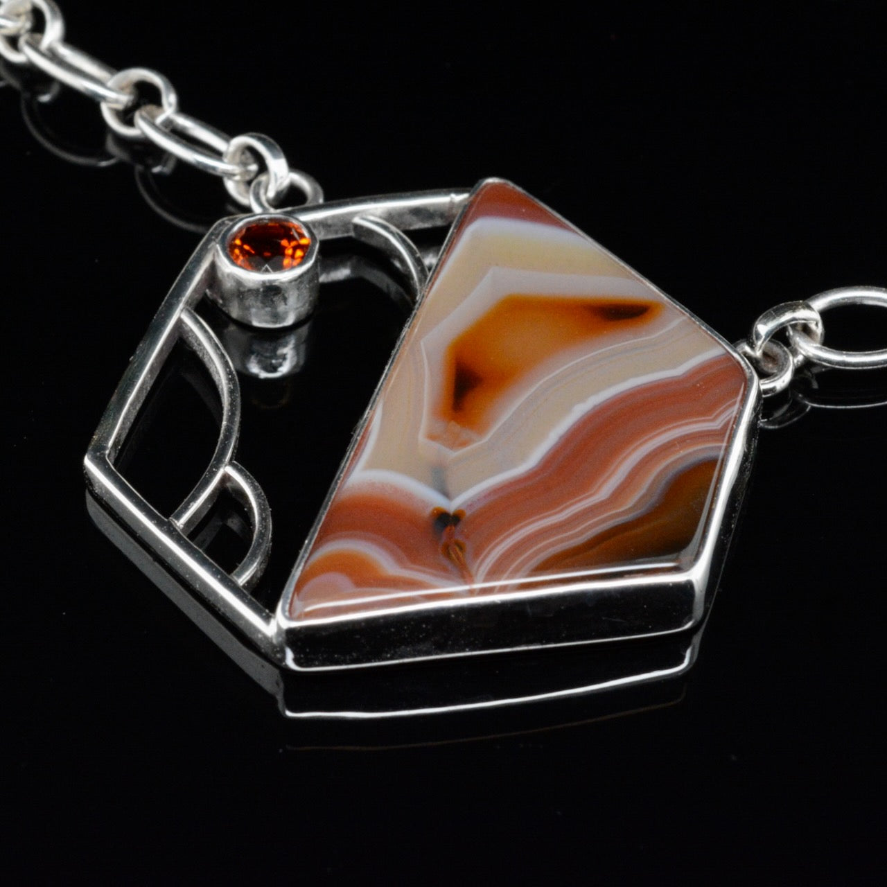 Jody Lyle -  Agate Angled Pendant, #3892