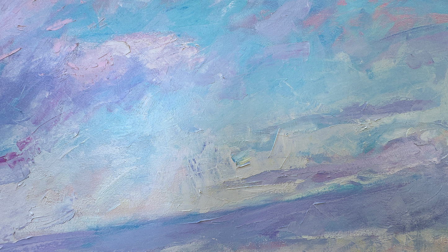 BRIAN MAHIEU - Abalone Skies - Daybreak at Shi Shi Beach, Oil on Canvas, 30x48 *Not currently in gallery, request to view*