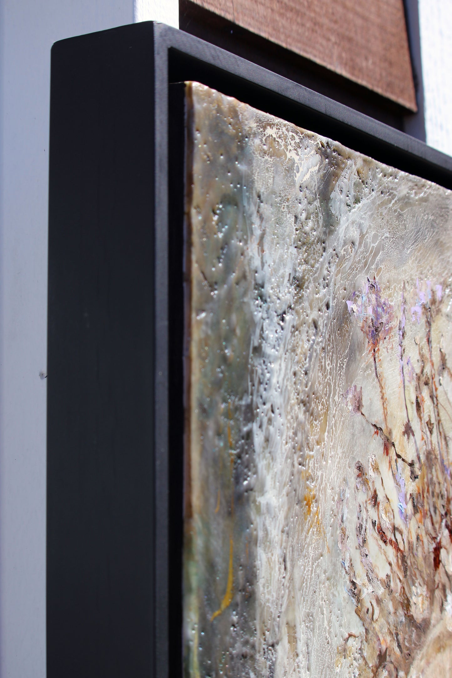 CARRIE GOLLER - Artemis (Floriferous Barn Ow)l, 24 x 18 Mixed Media-Oil/Encaustic