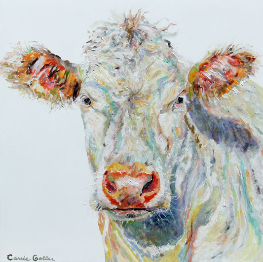 Prints available, originial ***SOLD*** Blanche, oil 12x12