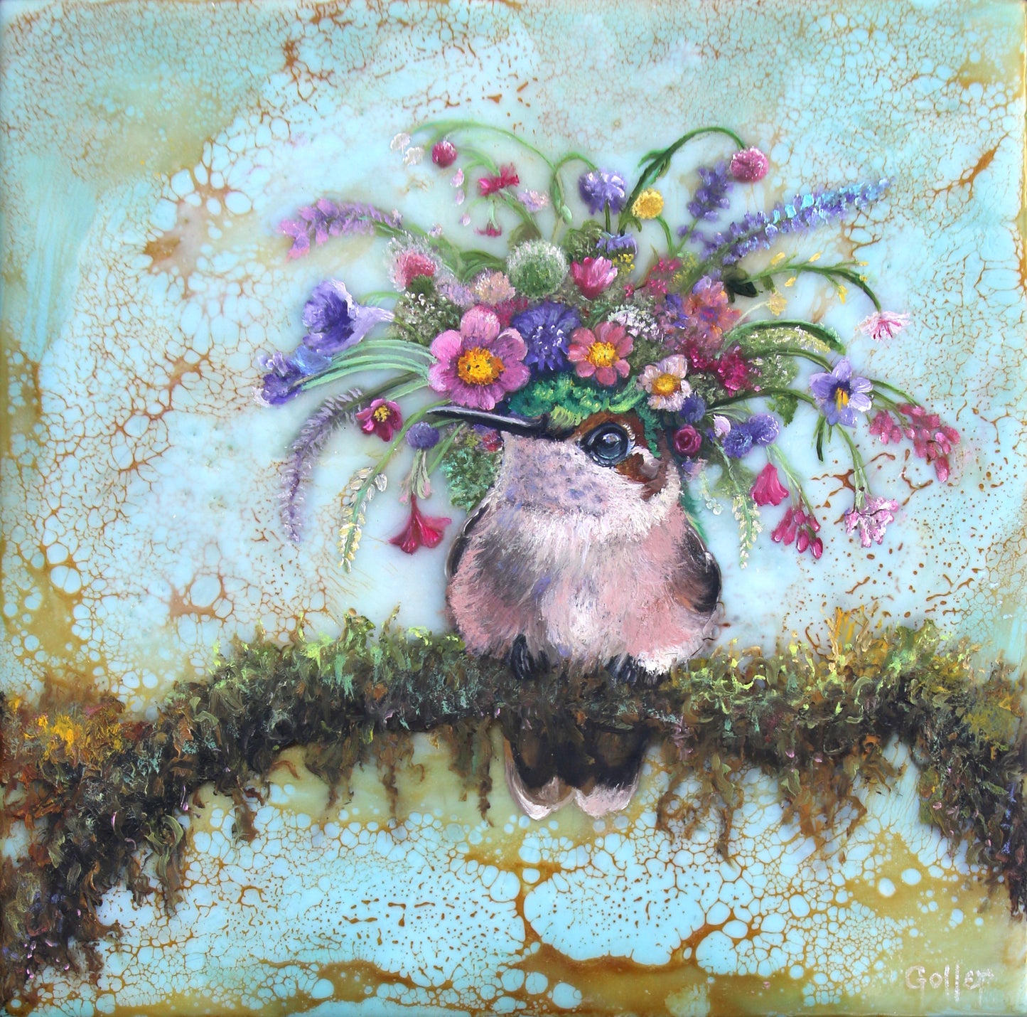 CARRIE GOLLER - Colette (Floriferous Series) Print, Original size 8x8