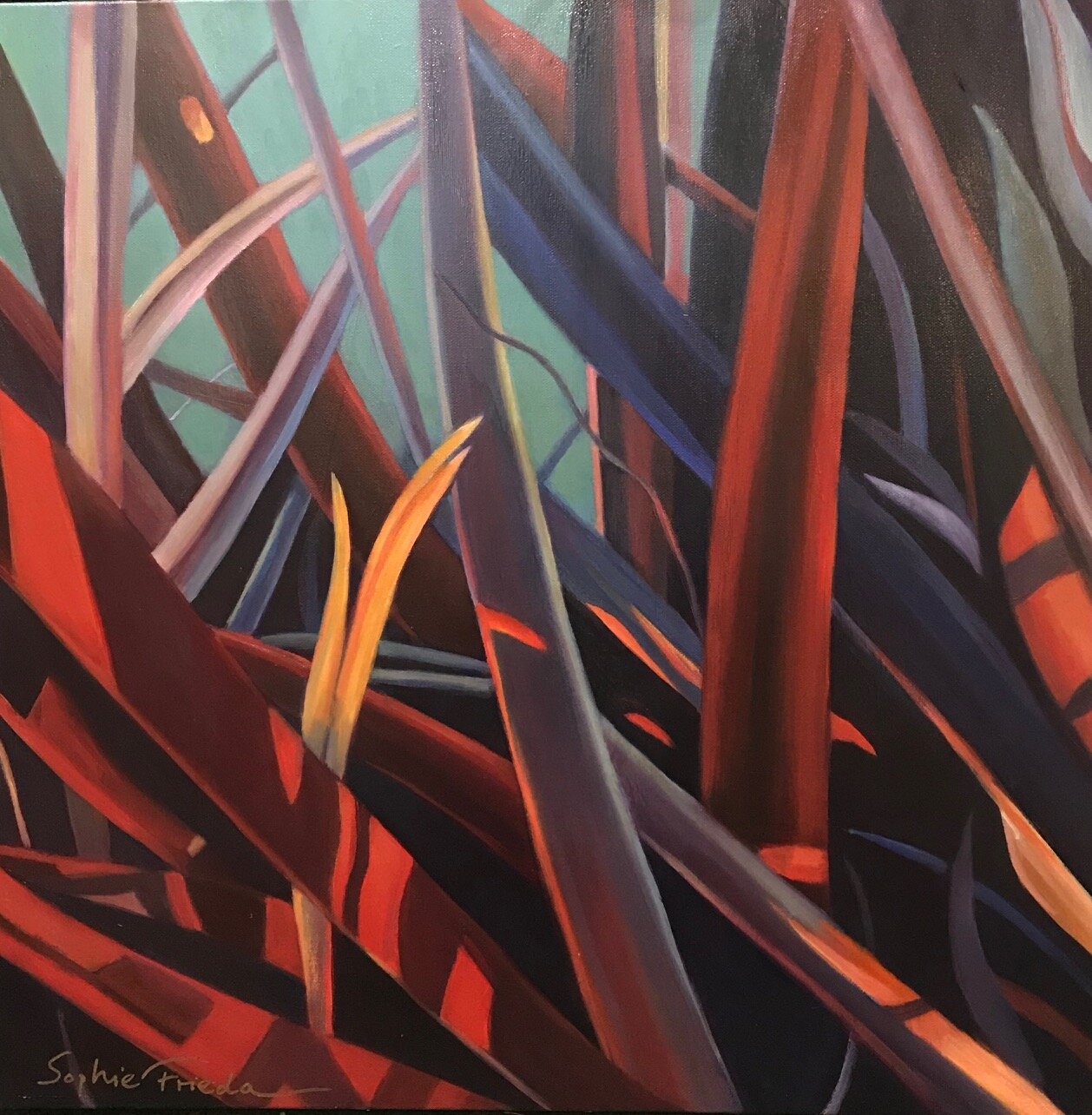 ***SOLD***SOPHIE FRIEDA - Color Structure 2, Oil on canvas 24x24