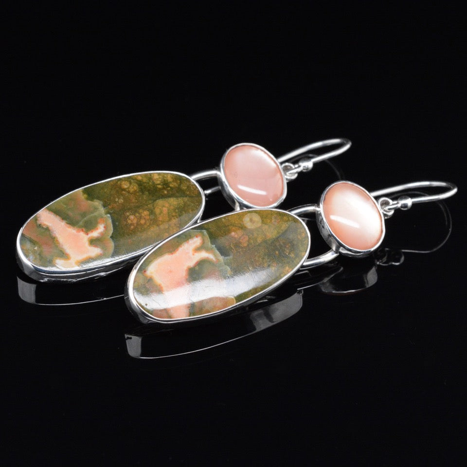 Jody Lyle - Peach and Green Earrings, #3775