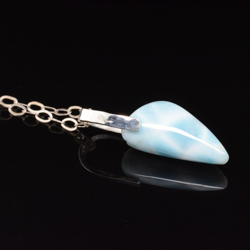Jody Lyle - Larimar Pendant  Bead with a Simple Straight Bail, #3837