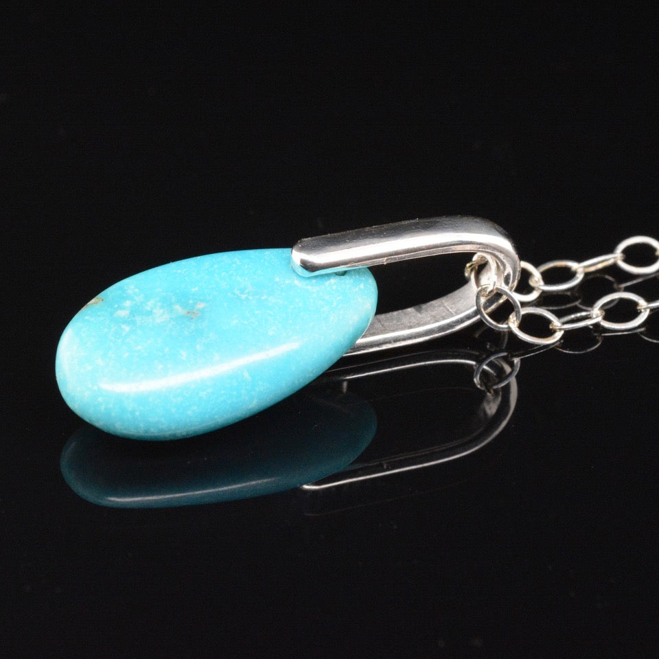 Jody Lyle - Turquoise Pendant Bead with a 3 Band Bail, #3836