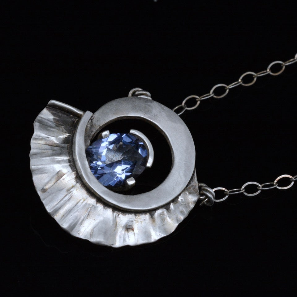 Jody Lyle -  Mystic Topaz Ruffle Fan Necklace #2989