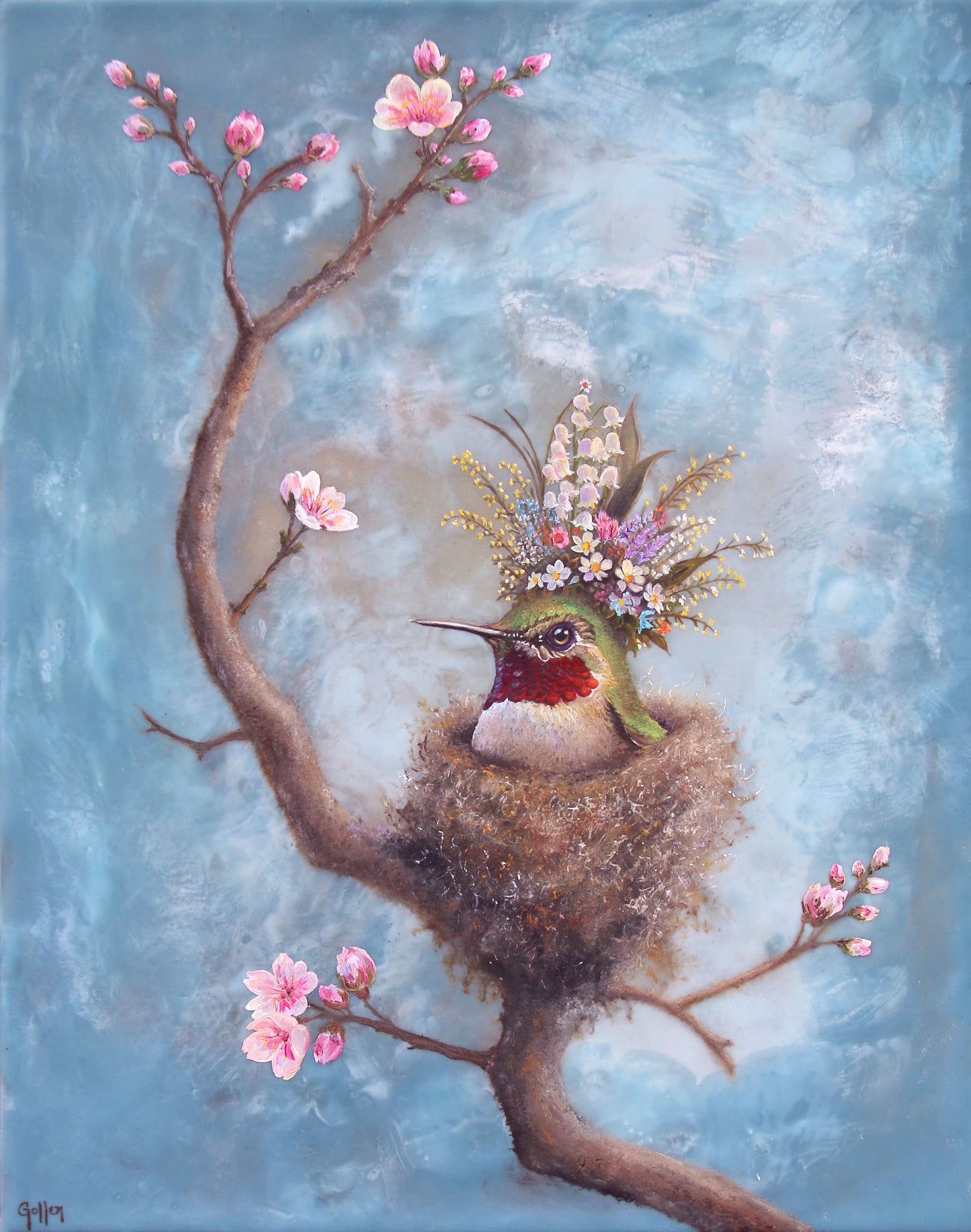 CARRIE GOLLER - Esme (Floriferous Series) Print, Original size 11x14