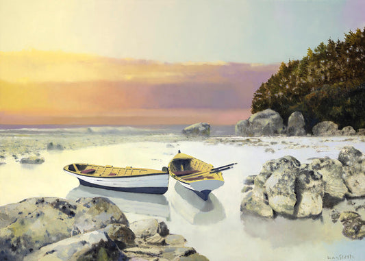 Prints available, original ***SOLD*** MAX HAYSLETTE - Evening at the Beach No. 3 (HMOC 1699) oil , 30x42