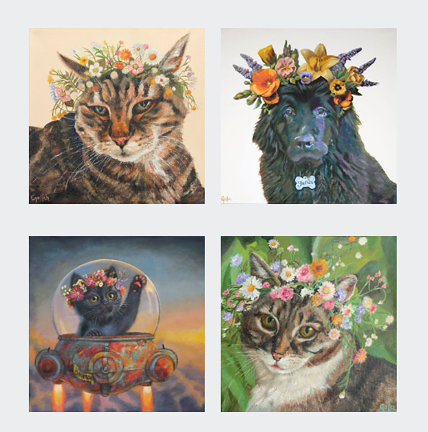 Custom: Floriferous Pet & Creature Portraits by Carrie Goller