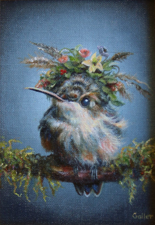 Prints available, original ***SOLD*** CARRIE GOLLER - Grace  (Floriferous Series) Oil 7x5 (framed)