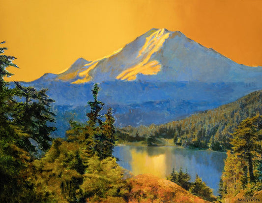 Prints available, original ***SOLD*** MAX HAYSLETTE -  Rainier and the Tipsoo No. 4, HMAC 1978, 34x44