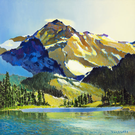Prints available, original ***SOLD*** MAX HAYSLETTE - Hill and Valley No. 3 (HMOC 1605b) oil &amp; mixed media, 24x24