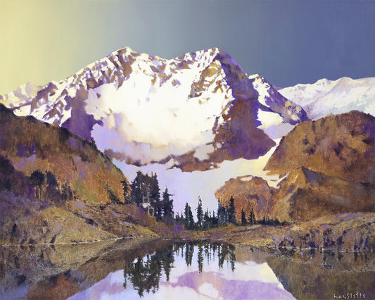 Prints available, original ***SOLD*** MAX HAYSLETTE - TWILIGHT IN THE OLYMPICS - OIL - HMOC 1696 -  32X40