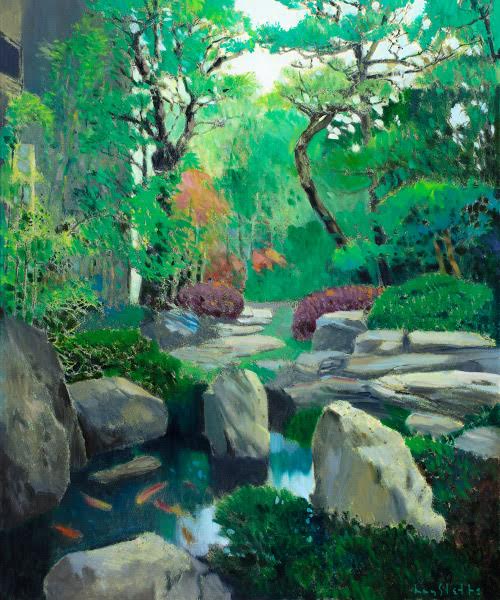 MAX HAYSLETTE PRINTS - GARDEN SUITE NO. 1  STUDY (HMLE 1589)  original oil, 24x20