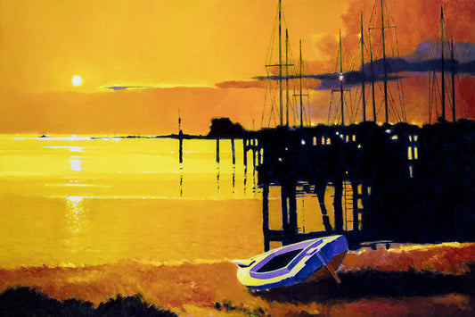 MAX HAYSLETTE PRINTS - REFLECTIONS IN GOLD (HMLE 1632) original oil, 24x36