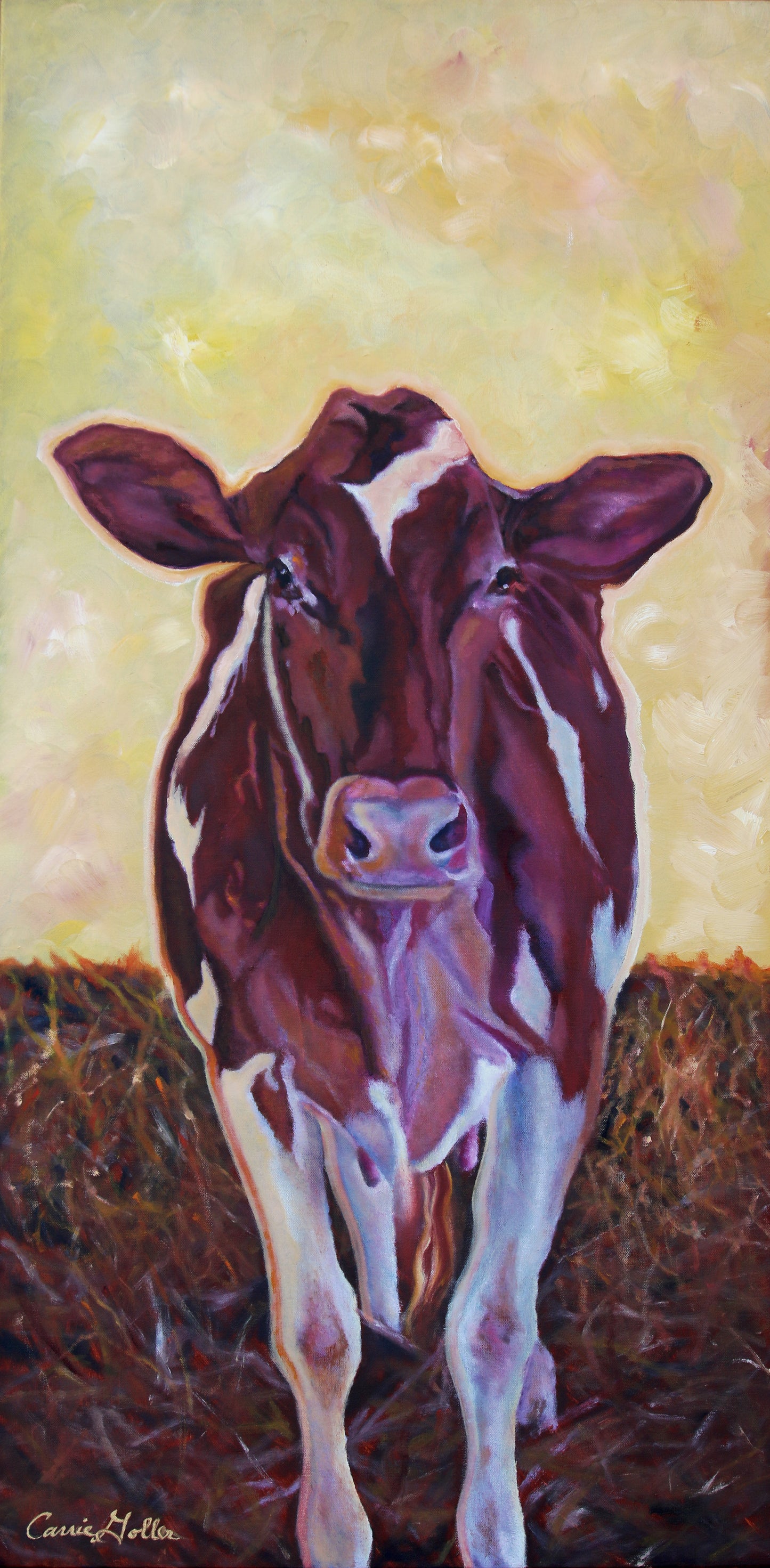 Prints available, original ***SOLD*** Carrie Goller - Hortense - Oil 48x24 -  (previously part of Bainbridge Island Museum of Art solo summer exhibit 2018)