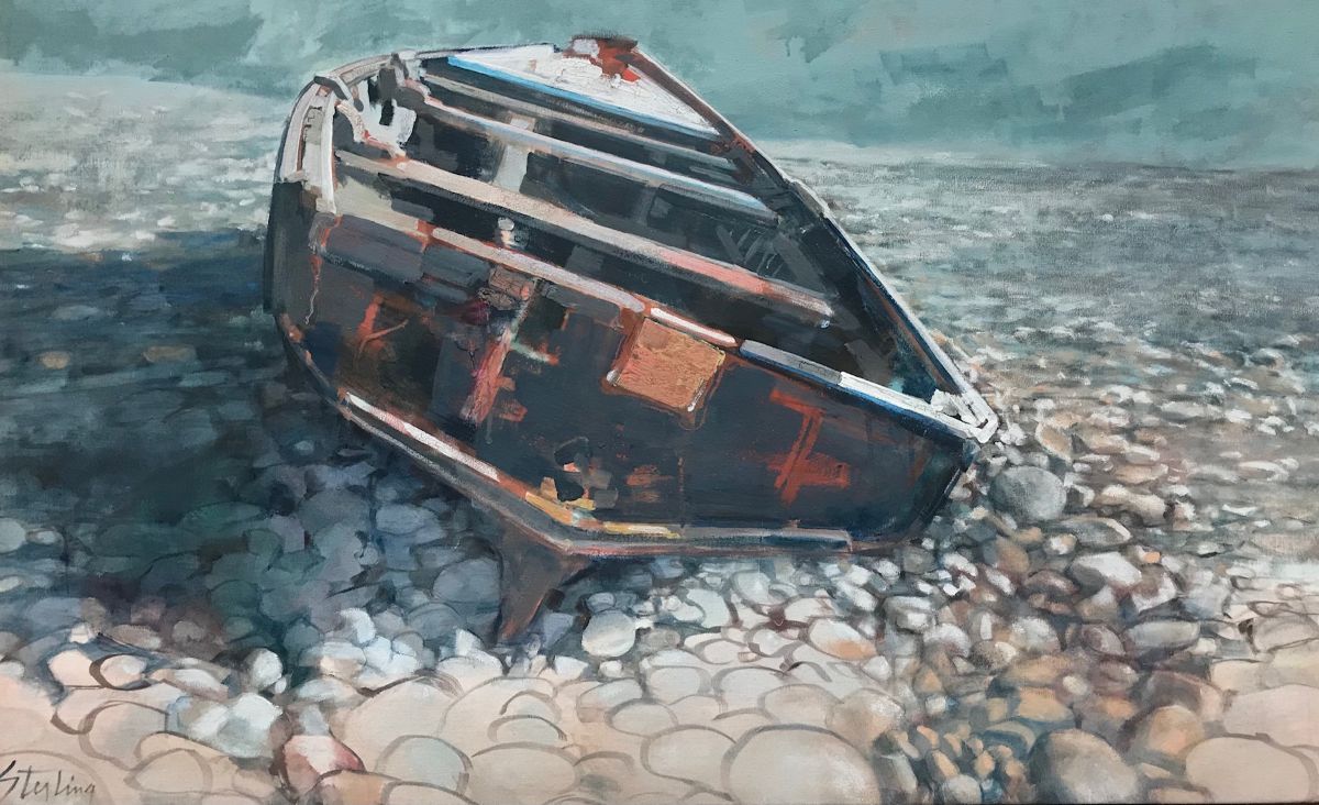SYDNI STERLING - High and Dry, original acrylic on gallery wrapped canvas, 24"x40"