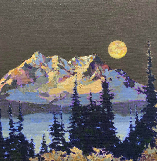 Prints available, original ***SOLD*** MAX HAYSLETTE, October Fantasy (color study no.2),  12x12 HMAC 1831