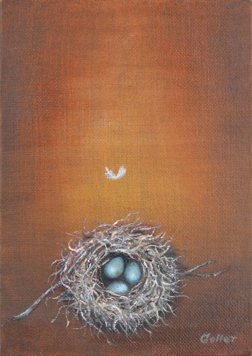 Prints available, original ***SOLD*** Carrie Goller - Home III, oil 5x7