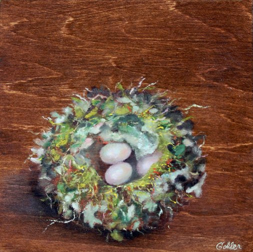 Prints available, original ***SOLD*** Carrie Goller - Home, oil 5x5