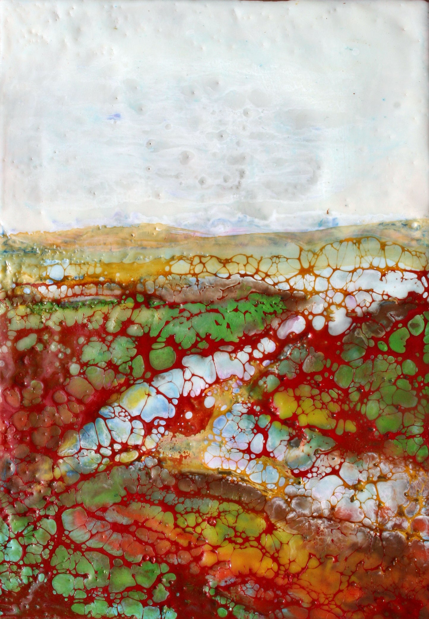 ***SOLD*** Clothilde - Encaustic - 5.5x5.5 on wood block
