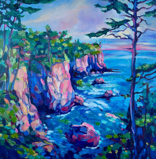 JANDI SMALL - Cape Flattery Morning, Oil on Canvas, 16" x 16" x 1.5" (framed)