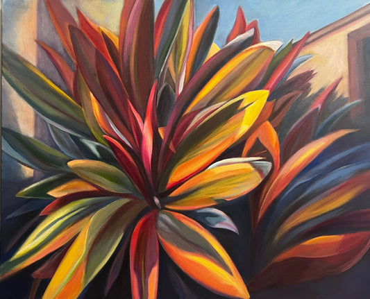 SOPHIE FRIEDA - "Ember Bloom", oil on canvas, 24x30