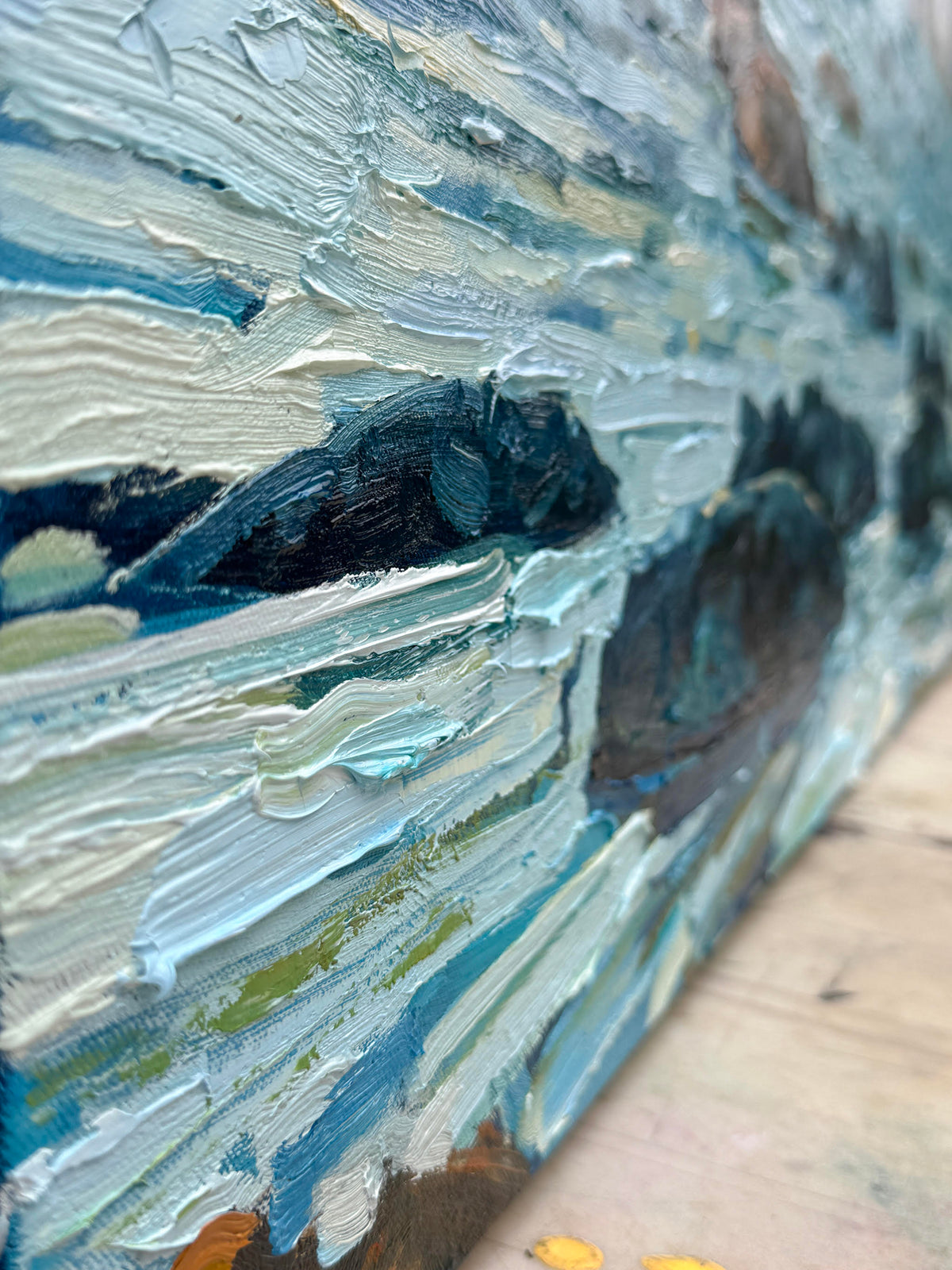 BRIAN MAHIEU - Incoming Tide–Point of the Arches, Oil, 30x48x1.5